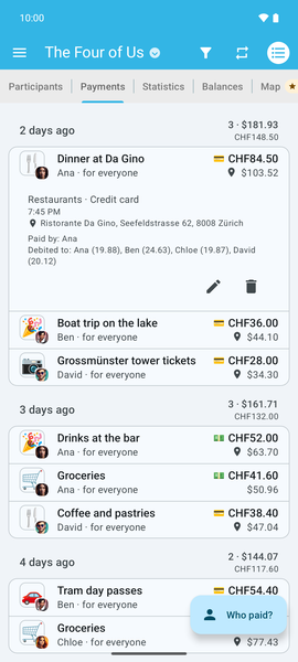 Payment details